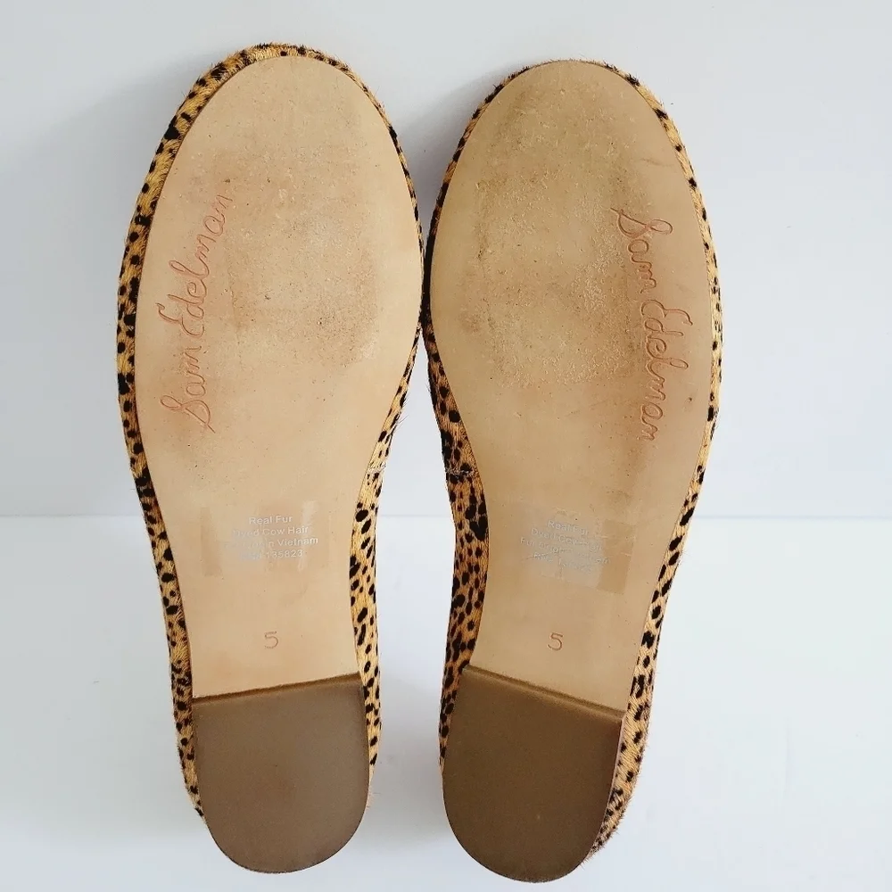 NEW Sam Edelman Felicia Luxe Speckled Cheetah Multi Ballet Flat Size 5